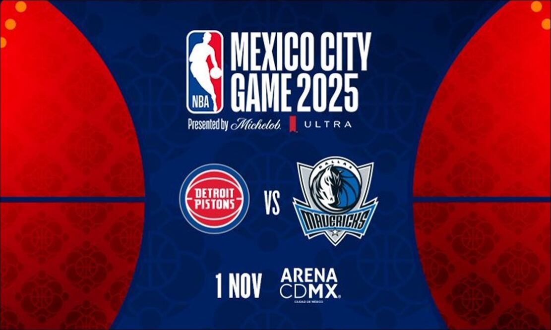 Pistons y Mavericks se enfrentan en la Arena CDMX / Foto: Especiales