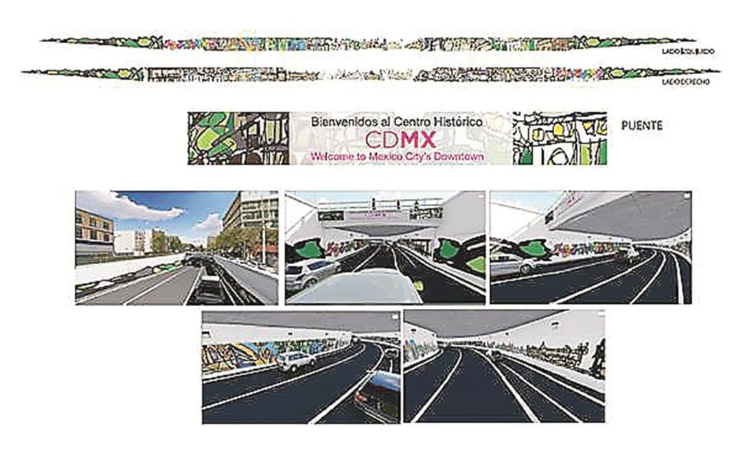 Mural flotante 'Soy Mi Centro'. (ESPECIAL)