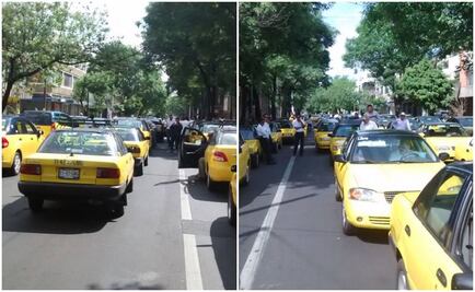Taxistas protestan contra Uber en Guadalajara