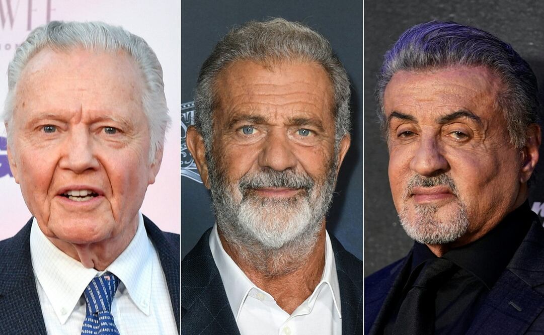 Jon Voight, Mel Gibson y Sylvester Stallone, los hombres de confianza de Trump en Hollywood.