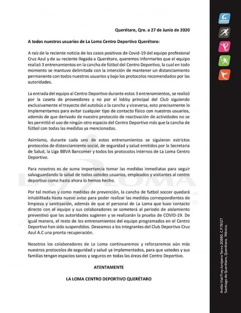 Corren al Cruz Azul de su centro de entrenamiento en Querétaro