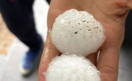 Granizada azota a Hidalgo; alcanzan el tamaño de una pelota de golf