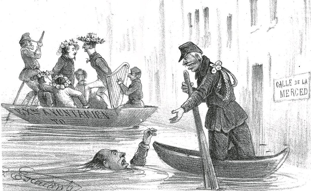 Litografía de Constantino Escalante, en La Orquesta, 4 de noviembre de 1865, que formará partede la exposición, junto con 64 trabajos más de autores como Jesús Alamilla y Alejandro Casarín. Fotos: Cortesía de la Fundación Rancho de la Cordillera