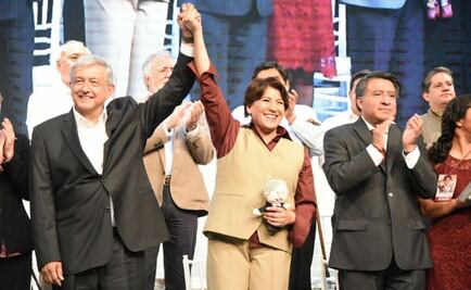 AMLO y Delfina reciben a ex perredistas en campaña de Edomex