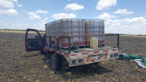 Aseguran 5 mil 400 litros de combustible en Tamaulipas