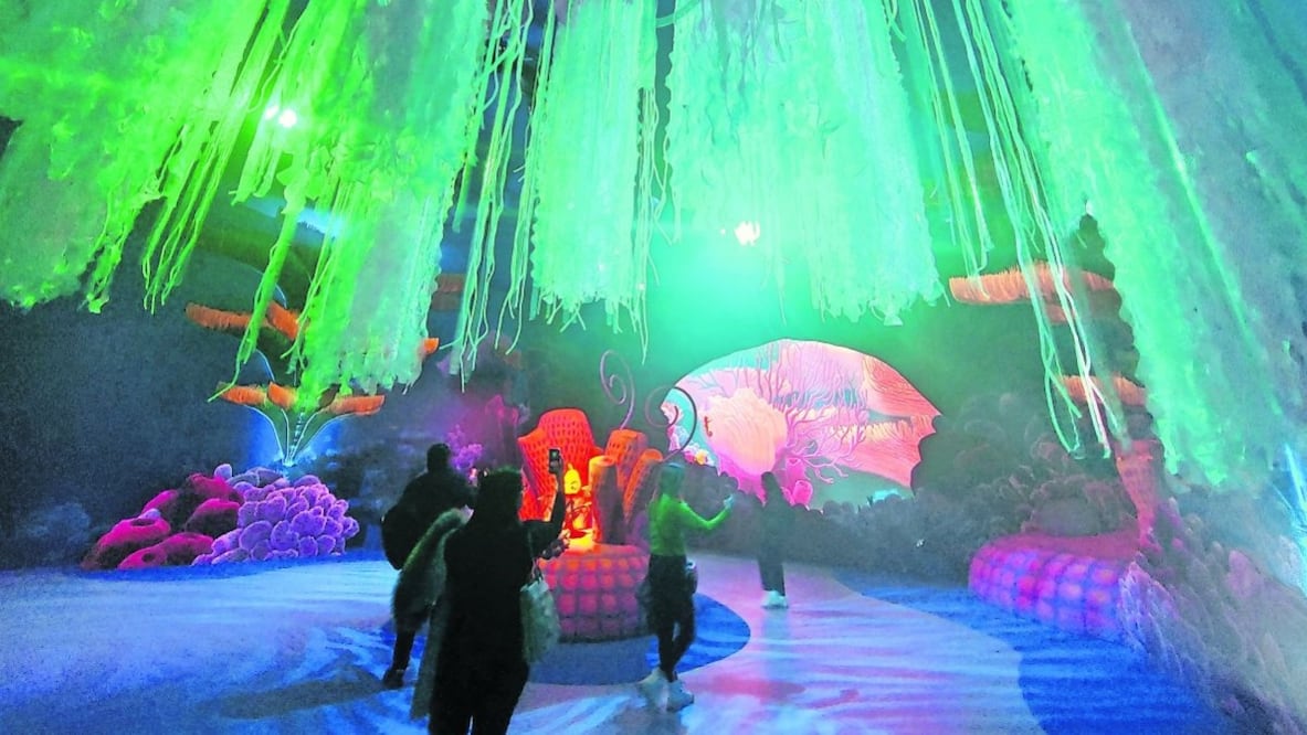 El océano de Buscando a Nemo es una de las salas. Foto: Sughey Baños | El Universal