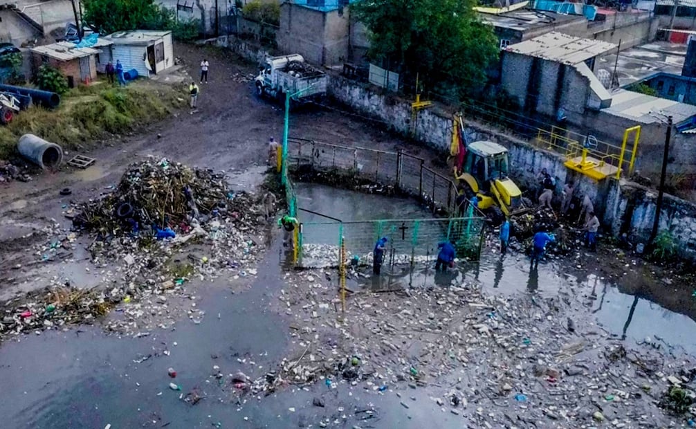 Retiran más de 80 toneladas de basura de presa El Ángulo y Río Hondo en Edomex. Foto: Especial