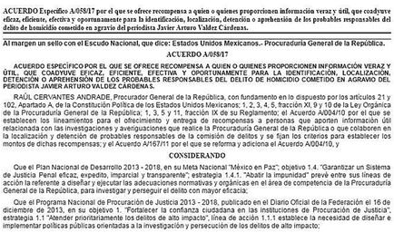 PGR ofrece 9 mdp por datos de asesinos