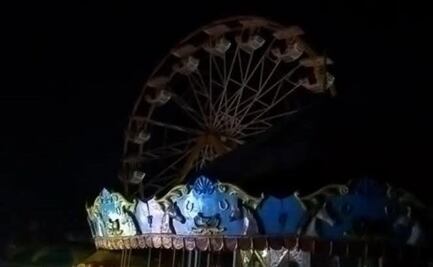 Falla eléctrica en feria de Yucatán causa pánico; personas se quedan atrapadas en rueda de la fortuna