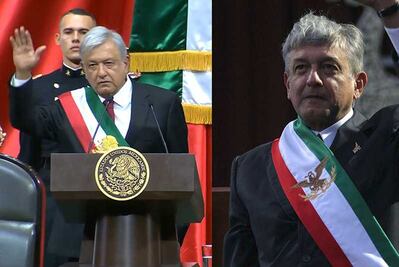 AMLO, a 12 años de la banda legítima: así se veía, así se ve