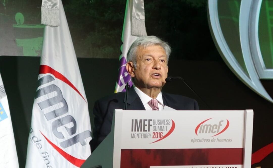 El tabasqueño participó en una reunión con ejecutivos de finanzas en Monterrey, Nuevo León. /Especial