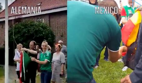 Mexicanos queman bandera de Alemania