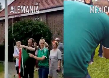 Mexicanos queman bandera de Alemania