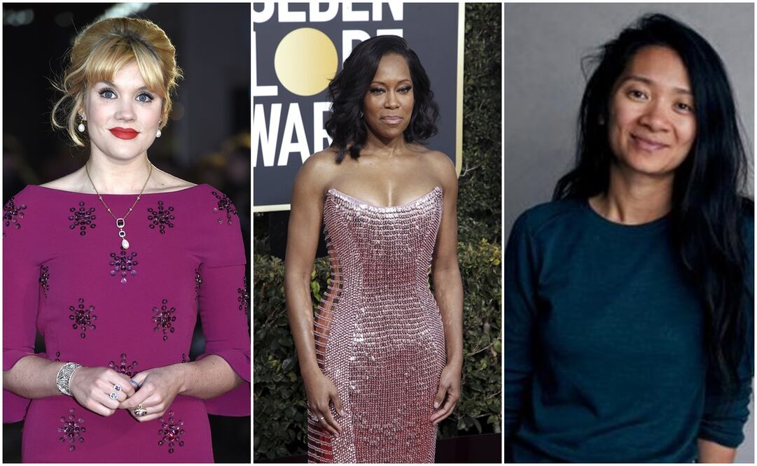 Emerald Fennell, Regina King y Chloé Zha. Fotos: EFE y captura