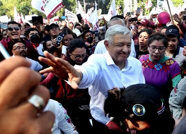 “No me preocupa, tengo mi conciencia tranquila”: AMLO sobre denuncia en INE por uso de recursos públicos en marcha