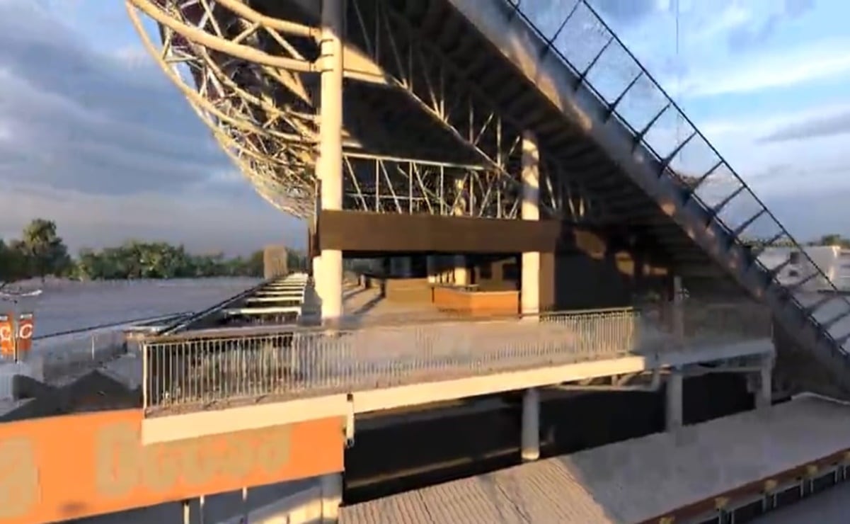 Terraza en la parte posterior de las gradas para consumo de alimentos y baños. Foto: Ocesa.