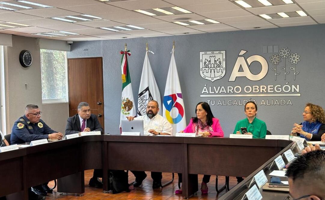 Durante la última sesión que encabezó del Gabinete de Seguridad de la alcaldía subrayó que hoy las y los vecinos de Álvaro Obregón se sienten más seguros gracias a la implementación de la estrategia Blindar. Foto: Especial
