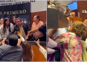 VIDEO: Entre jalones y manazos, César Cravioto se confronta con la oposición por toma de tribuna en el Senado