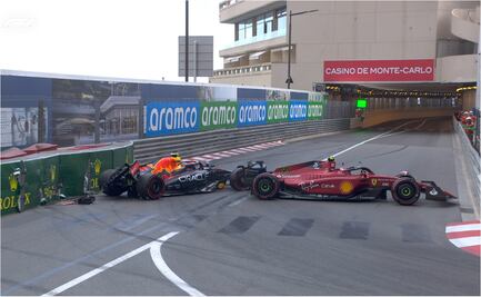 Checo Pérez sufre un choque en el Gran Premio de Mónaco