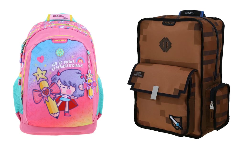 Mochila Vania Bachur Rosa Happy Girl Pary $799 - Mochila Chenson Original Cafe $999 Foto: Chenson
