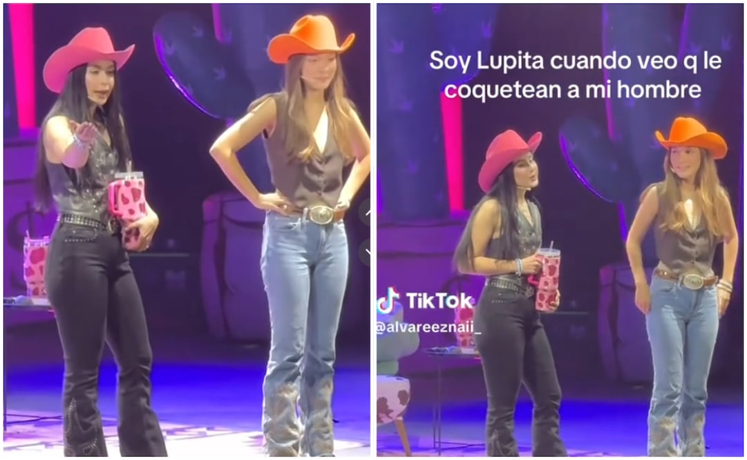 Durante una presentación en la ciudad de Torreón, Lupita Villalobos vivió un momento de tensión junto a una fanática. Foto: Captura de pantalla TikTok