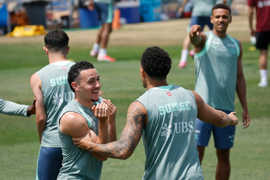 Selección de Suiza en entrenamiento, durante la Fase de Grupos del Mundial de 2026 - Foto: EFE