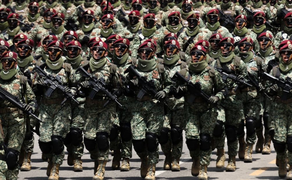 Militares y GN ensayan desfile para conmemorar Independencia de México el 16 de septiembre (09/09/2026). Foto: Karla Guerrero/EL UNIVERSAL