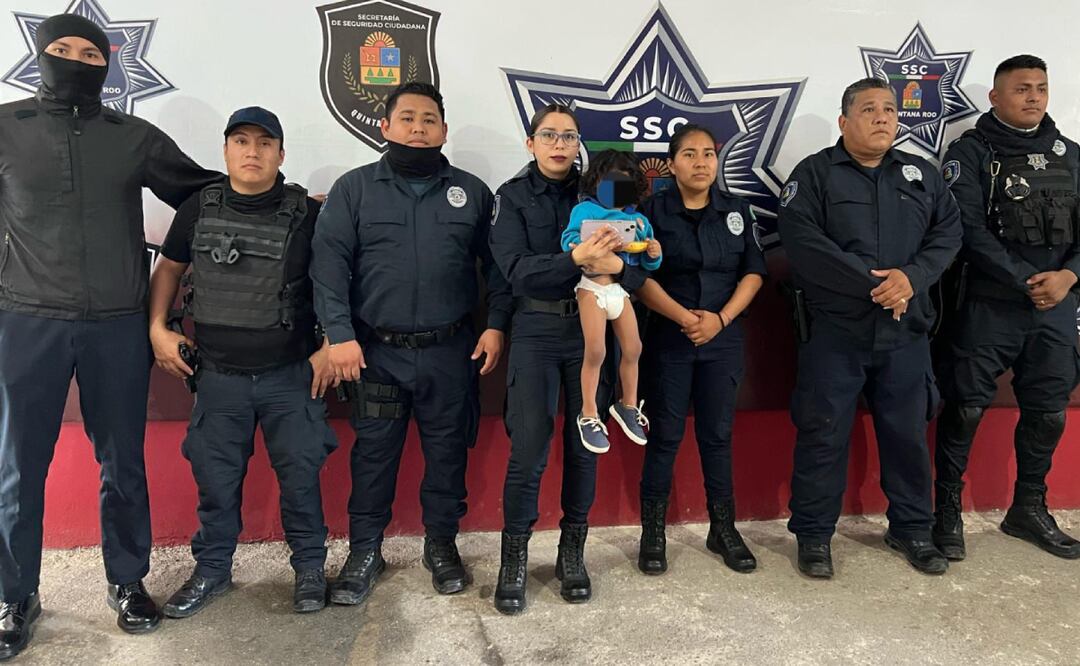 Una vez ubicado el menor fue protegido hasta la llegada de personal del DIF. Foto: Especial