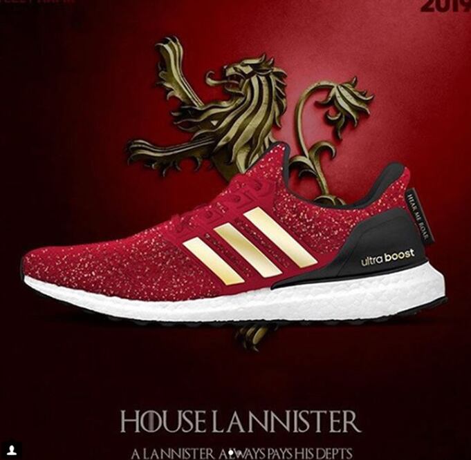 Los modelos hacen referencia a las casas de reinado de la serie  (Crédito: Instagram y @theyeezymafia)
