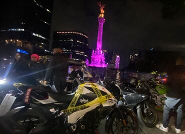 Rodada del terror: motociclistas disfrazados recorren calles de la CDMX; se incendia moto sobre Calzada de Tlalpan
