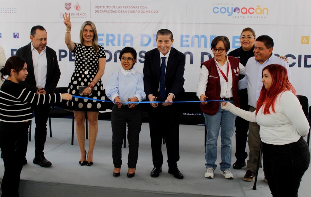 Al inaugurar la Segunda Feria del Empleo para Personas con Discapacidad, el alcalde Giovani Gutiérrez destacó que su gobierno trabaja para consolidar a Coyoacán como una alcaldía incluyente. (Foto: especial)