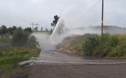 Fuga de gasolina se convirtió en "fuente" en Aculco