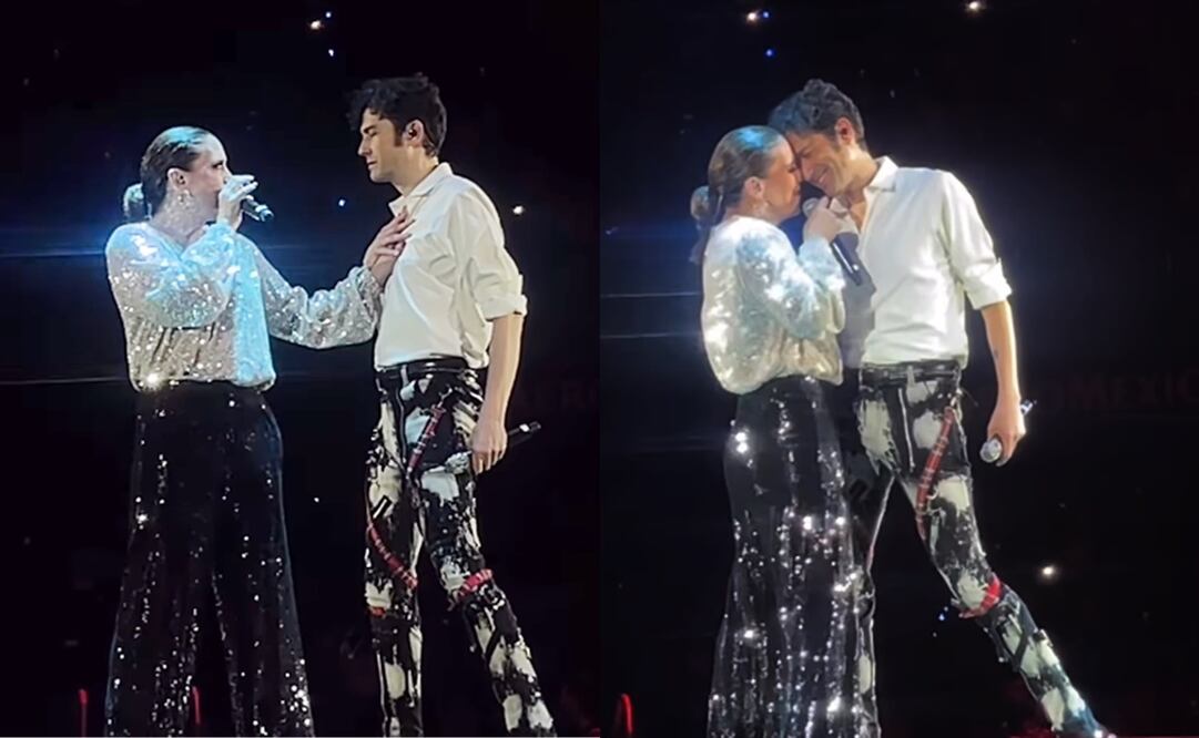 Angélica Vale y Benny Ibarra cantan a dueto en el "90´s pop tour". 
Fotos: Instagram
