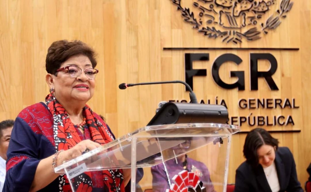 La fiscal Ernestina Godoy Ramos durante la conmemoración del 50 aniversario del Instituto Nacional de Ciencias Penales. Foto: Especial