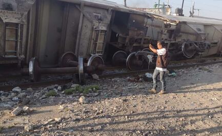 Se descarrila tren que transportaba semillas y químicos en Xalostoc, Ecatepec