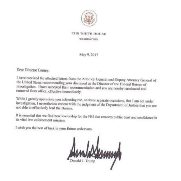 Trump despide a James Comey, director del FBI