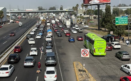 En el último día del 2025, reportan congestionamiento vial en la autopista México-Querétaro 