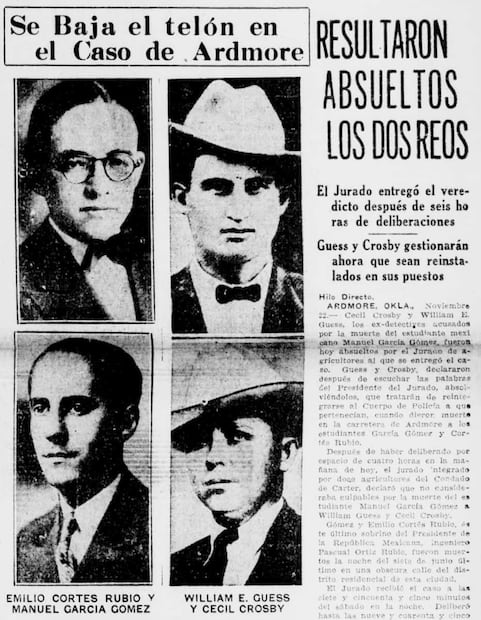 La Opinión, 23 noviembre 1931. Según indicaron las autoridades locales, varios oficiales de policía fueron asesinados en días anteriores y los agentes estaban en alerta; eso detonó las acciones de Guess. Foto: La Opinión/Library of Congress/ESPECIAL.