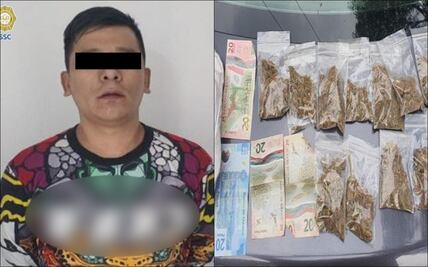 Detienen a un hombre con 15 bolsas de marihuana en Azcapotzalco 