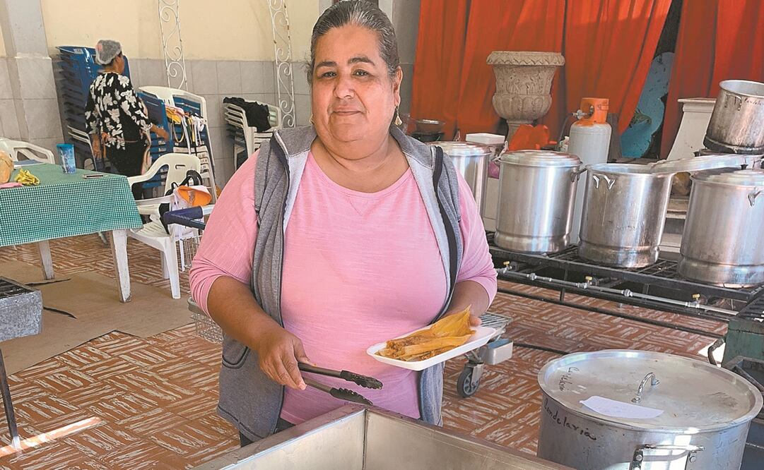 Durante cuatro días se elaboraron 10 mil tamales de carne, 3 mil de elote y mil de frijol dulce. Foto: AMALIA ESCOBAR. EL UNIVERSAL