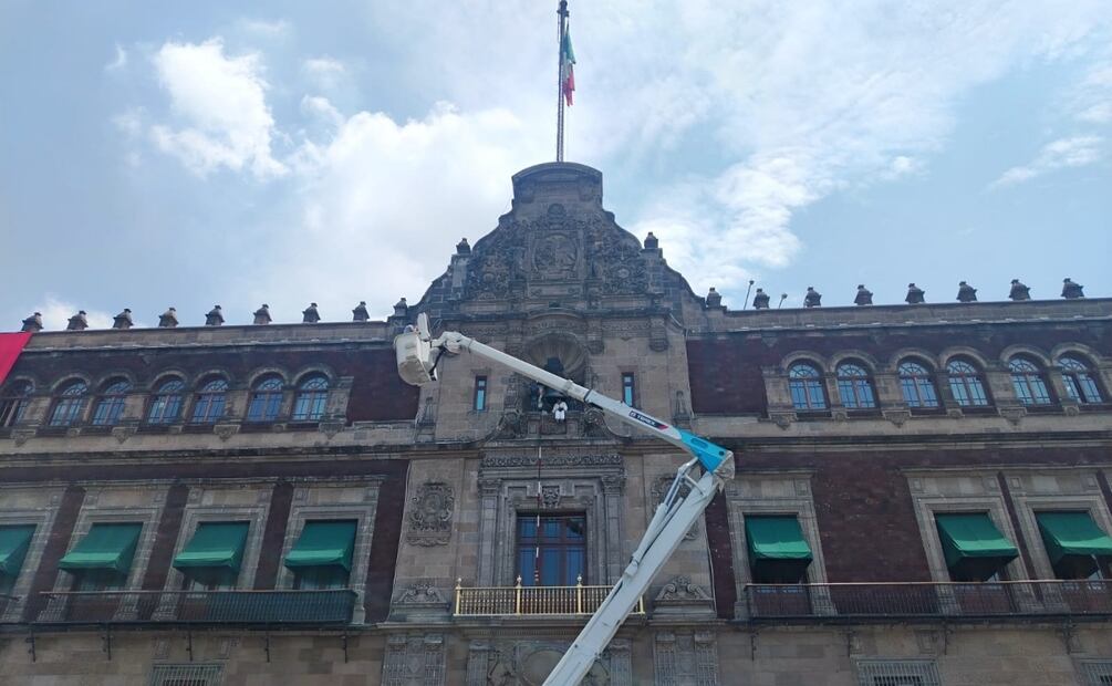 Alistan Palacio Nacional para primer grito de Independencia de Sheinbaum el 15 de septiembre (05/09/2025). Foto: Eduardo Dina / EL UNIVERSAL