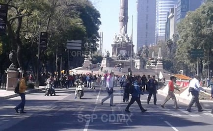 Marcha de ANUEE complica circulación en Reforma