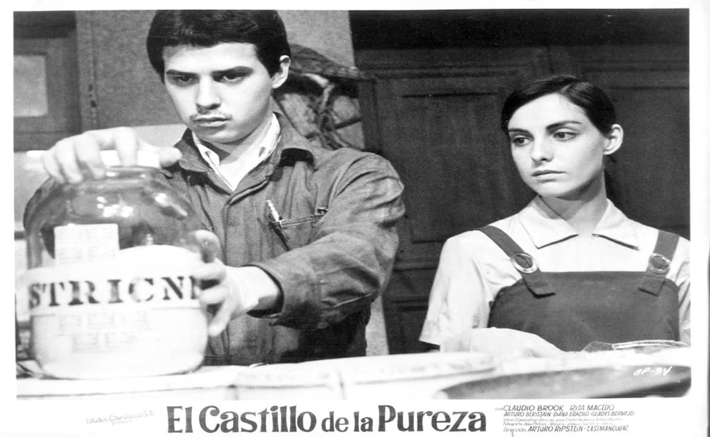 En el caso de cintas tan premiadas como "El castillo de la pureza", se entiende que un still bien conservado es un tesoro para la memoria del cine nacional. Colección Carlos Villasana.