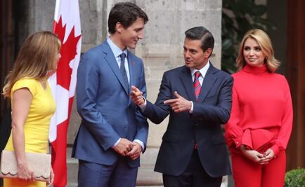 ​Recibe Peña Nieto a Justin Trudeau en Palacio Nacional
