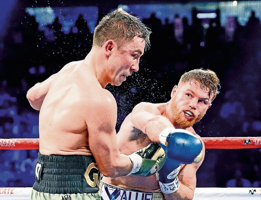 Gennady Golovkin y Saúl Álvarez. Foto: AP