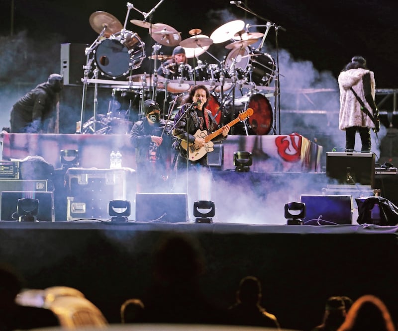 Este fue su primer show en vivo luego de seis meses, por la pandemia. Foto: Adriana Hernández. El Universal