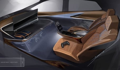 Así se vería el interior de un coche autónomo orientado a videojuegos