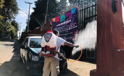 Sanitizan panteones de alcaldía Cuajimalpa para evitar contagios de Covid