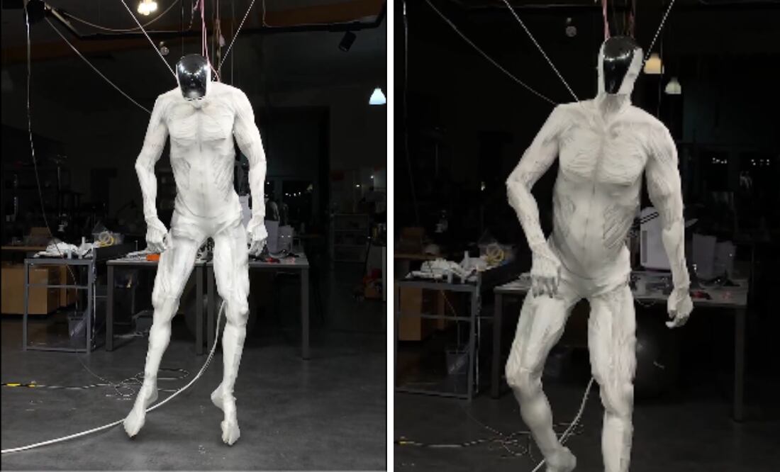 Así es Protoclone, el primer androide con esqueleto y músculos que desafía la realidad. Foto: Captura de pantalla en X