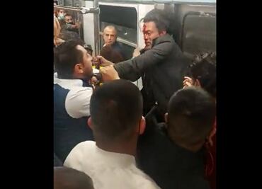 VIDEO.“¡Tengo Sida!”, hombre le escupe a otro durante pelea en Metro de la CDMX